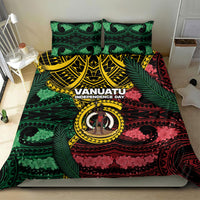 Vanuatu Independence Day Bedding Set Boar Tusk Warrior Tribal Floral Patterns DT05 - Polynesian Pride