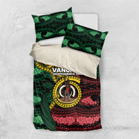 Vanuatu Independence Day Bedding Set Boar Tusk Warrior Tribal Floral Patterns DT05 US Twin 172cm x 218cm Multicolor - Polynesian Pride