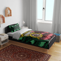 Vanuatu Independence Day Bedding Set Boar Tusk Warrior Tribal Floral Patterns DT05 - Polynesian Pride