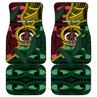 Personalised Vanuatu Independence Day Car Mats Boar Tusk Warrior Tribal Floral Patterns DT05 - Polynesian Pride