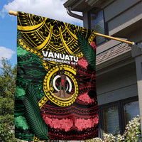 Vanuatu Independence Day Garden Flag Boar Tusk Warrior Tribal Floral Patterns DT05 - Polynesian Pride
