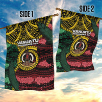 Vanuatu Independence Day Garden Flag Boar Tusk Warrior Tribal Floral Patterns DT05 - Polynesian Pride