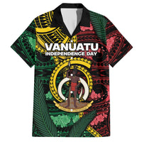 Personalised Vanuatu Independence Day Hawaiian Shirt Boar Tusk Warrior Tribal Floral Patterns DT05 Multicolor - Polynesian Pride