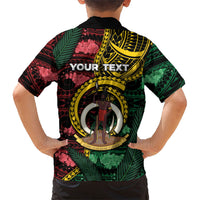 Personalised Vanuatu Independence Day Hawaiian Shirt Boar Tusk Warrior Tribal Floral Patterns DT05 - Polynesian Pride