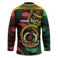 Personalised Vanuatu Independence Day Hockey Jersey Boar Tusk Warrior Tribal Floral Patterns DT05 - Polynesian Pride