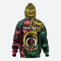 Personalised Vanuatu Independence Day Hoodie Boar Tusk Warrior Tribal Floral Patterns DT05 - Polynesian Pride