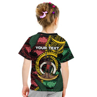 Personalised Vanuatu Independence Day Kid T Shirt Boar Tusk Warrior Tribal Floral Patterns DT05 - Polynesian Pride