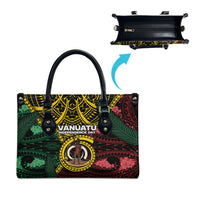 Vanuatu Independence Day Leather Bag Boar Tusk Warrior Tribal Floral Patterns DT05 - Polynesian Pride