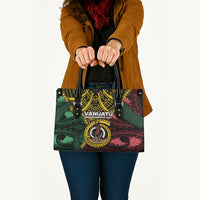 Vanuatu Independence Day Leather Bag Boar Tusk Warrior Tribal Floral Patterns DT05 - Polynesian Pride