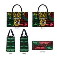 Vanuatu Independence Day Leather Bag Boar Tusk Warrior Tribal Floral Patterns DT05 - Polynesian Pride