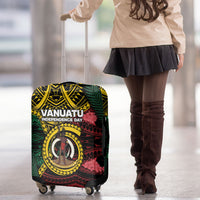 Vanuatu Independence Day Luggage Cover Boar Tusk Warrior Tribal Floral Patterns DT05 - Polynesian Pride