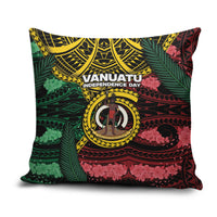 Vanuatu Independence Day Pillow Cover Boar Tusk Warrior Tribal Floral Patterns DT05 Multicolor - Polynesian Pride