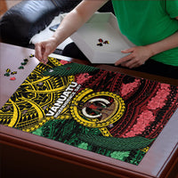 Vanuatu Independence Day Puzzle Boar Tusk Warrior Tribal Floral Patterns DT05 - Polynesian Pride