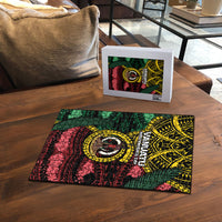 Vanuatu Independence Day Puzzle Boar Tusk Warrior Tribal Floral Patterns DT05 - Polynesian Pride