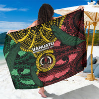 Vanuatu Independence Day Sarong Boar Tusk Warrior Tribal Floral Patterns DT05 One Size 44 x 66 inches Multicolor - Polynesian Pride