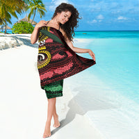 Vanuatu Independence Day Sarong Boar Tusk Warrior Tribal Floral Patterns DT05 - Polynesian Pride