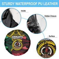 Vanuatu Independence Day Spare Tire Cover Boar Tusk Warrior Tribal Floral Patterns DT05 - Polynesian Pride