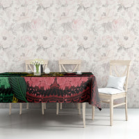 Vanuatu Independence Day Tablecloth Boar Tusk Warrior Tribal Floral Patterns DT05 - Polynesian Pride