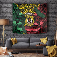 Vanuatu Independence Day Tapestry Boar Tusk Warrior Tribal Floral Patterns DT05 Multicolor - Polynesian Pride