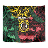 Vanuatu Independence Day Tapestry Boar Tusk Warrior Tribal Floral Patterns DT05 - Polynesian Pride