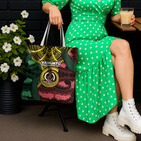 Vanuatu Independence Day Tote Bag Boar Tusk Warrior Tribal Floral Patterns DT05 - Polynesian Pride