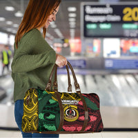 Vanuatu Independence Day Travel Bag Boar Tusk Warrior Tribal Floral Patterns DT05 - Polynesian Pride