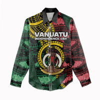 Personalised Vanuatu Independence Day Women Casual Shirt Boar Tusk Warrior Tribal Floral Patterns DT05 - Polynesian Pride