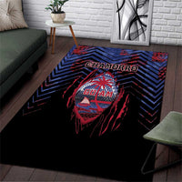 Guam Area Rug Chamorro Seal Tribal Scratch Design - Polynesian Pride