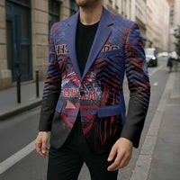 Personalised Guam Blazer Chamorro Seal Tribal Scratch Design - Polynesian Pride