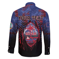 Personalised Guam Family Matching Short Sleeve Bodycon Dress and Hawaiian Shirt Chamorro Seal Tribal Scratch Design - Polynesian Pride