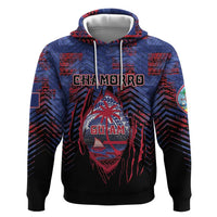 Personalised Guam Hoodie Chamorro Seal Tribal Scratch Design - Polynesian Pride