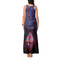 Personalised Guam Tank Maxi Dress Chamorro Seal Tribal Scratch Design - Polynesian Pride