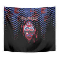 Guam Tapestry Chamorro Seal Tribal Scratch Design - Polynesian Pride