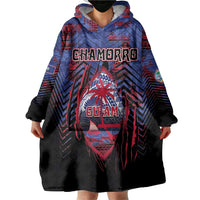 Personalised Guam Wearable Blanket Hoodie Chamorro Seal Tribal Scratch Design - Polynesian Pride