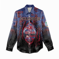 Personalised Guam Women Casual Shirt Chamorro Seal Tribal Scratch Design - Polynesian Pride