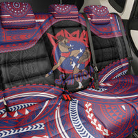 Samoa Mixed Martial Arts Back Car Seat Cover Flying Knee Of Samoan DT05 - Polynesian Pride