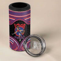 Personalised Samoa Mixed Martial Arts 4 in 1 Can Cooler Tumbler Flying Knee Of Samoan DT05 - Polynesian Pride