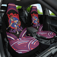 Samoa Mixed Martial Arts Car Seat Cover Flying Knee Of Samoan DT05 One Size Black - Polynesian Pride