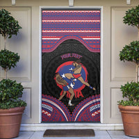 Personalised Samoa Mixed Martial Arts Door Cover Flying Knee Of Samoan DT05 Black - Polynesian Pride