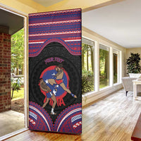 Personalised Samoa Mixed Martial Arts Door Cover Flying Knee Of Samoan DT05 - Polynesian Pride