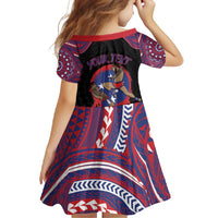 Personalised Samoa Mixed Martial Arts Family Matching Off Shoulder Maxi Dress and Hawaiian Shirt Flying Knee Of Samoan - Polynesian Pride