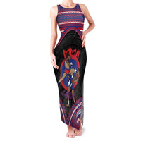 Personalised Samoa Mixed Martial Arts Family Matching Tank Maxi Dress and Hawaiian Shirt Flying Knee Of Samoan - Polynesian Pride
