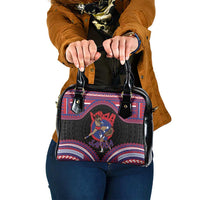 Samoa Mixed Martial Arts Shoulder Handbag Flying Knee Of Samoan DT05 One Size Black - Polynesian Pride