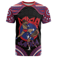 Personalised Samoa Mixed Martial Arts T Shirt Flying Knee Of Samoan DT05 Black - Polynesian Pride