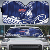 Samoa Rugby Auto Sun Shade Pacific Warrior Glory DT05 Navy - Polynesian Pride