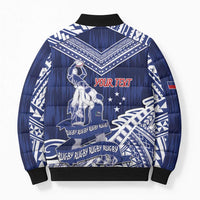 Personalised Samoa Rugby Bomber Puffer Jacket Pacific Warrior Glory DT05 - Polynesian Pride