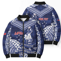 Personalised Samoa Rugby Bomber Puffer Jacket Pacific Warrior Glory DT05 - Polynesian Pride