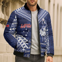 Personalised Samoa Rugby Bomber Puffer Jacket Pacific Warrior Glory DT05 - Polynesian Pride