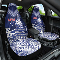 Samoa Rugby Car Seat Cover Pacific Warrior Glory DT05 One Size Navy - Polynesian Pride