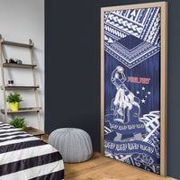 Personalised Samoa Rugby Door Cover Pacific Warrior Glory DT05 - Polynesian Pride